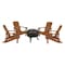 Flash Furniture Star and Moon Fire Pit with 4 Teak Adirondack Chairs JJ-C145014-32D-TEAK-GG - alternate 6